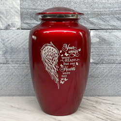 Customer Gallery - Your Wings Were Ready Cremation Urn - Ruby Red