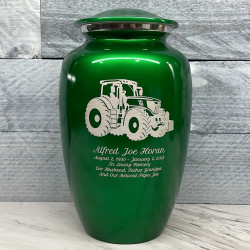 Customer Gallery - Modern Tractor Cremation Urn - Shamrock Green