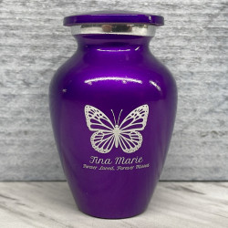Customer Gallery - Butterfly Keepsake Urn - Purple Luster