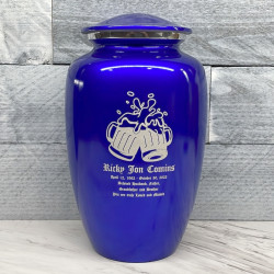 Customer Gallery - Beer Cremation Urn - Midnight Blue