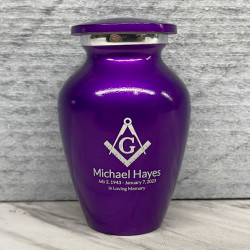 Customer Gallery - Masonic Keepsake Urn - Purple Luster