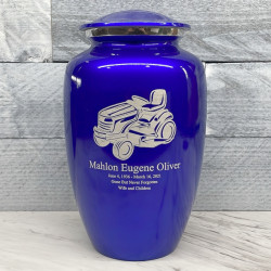 Customer Gallery - Riding Lawn Mower Cremation Urn - Midnight Blue