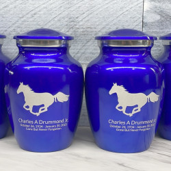 Customer Gallery - Horse Sharing Urn - Midnight Blue
