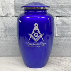 Customer Gallery - Masonic Cremation Urn - Midnight Blue