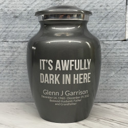Customer Gallery - It's Awfully Dark In Here Sharing Urn - Gunmetal Gray