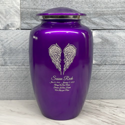 Customer Gallery - Angel Wings Cremation Urn - Purple Luster