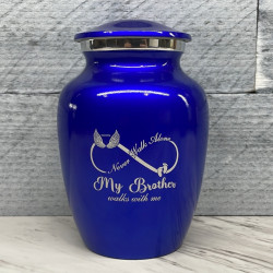Customer Gallery - My Brother Walks With Me Sharing Urn - Midnight Blue
