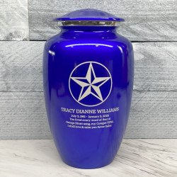 Customer Gallery - Texas Star Cremation Urn - Midnight Blue