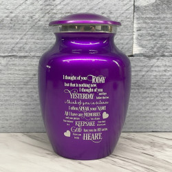 Customer Gallery - I Thought Of You Today Sharing Urn - Purple Luster