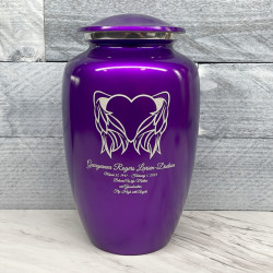 Customer Gallery - Angel Heart Cremation Urn - Purple Luster