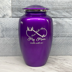 Customer Gallery - My Mom Walks With Me Cremation Urn - Purple Luster