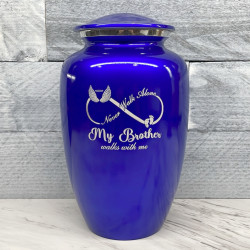 Customer Gallery - My Brother Walks With Me Cremation Urn - Midnight Blue