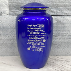 Customer Gallery - I Thought Of You Today Cremation Urn - Midnight Blue