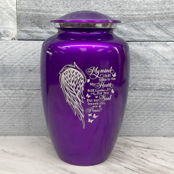 Customer Gallery - At Peace Cremation Urn - Purple Luster