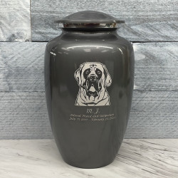 Customer Gallery - Extra Large English Mastiff Dog Cremation Urn - Gunmetal Gray