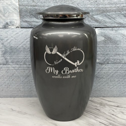 Customer Gallery - My Brother Walks With Me Cremation Urn - Gunmetal Gray