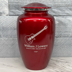 Customer Gallery - Electric Guitar Cremation Urn - Ruby Red