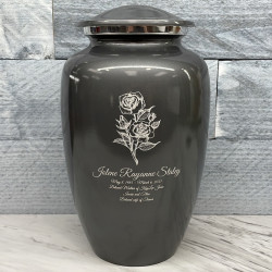 Customer Gallery - Rose Cremation Urn - Gunmetal Gray