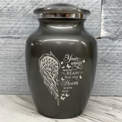 Customer Gallery - Your Wings Were Ready Sharing Urn - Gunmetal Gray