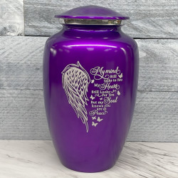 Customer Gallery - At Peace Cremation Urn - Purple Luster