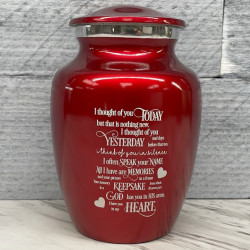 Customer Gallery - I Thought Of You Today Sharing Urn - Ruby Red