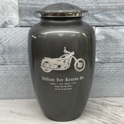 Customer Gallery - Motorcycle Cremation Urn - Gunmetal Gray