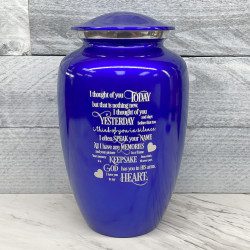 Customer Gallery - I Thought Of You Today Cremation Urn - Midnight Blue