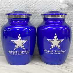 Customer Gallery - Dallas Star Sharing Urn - Midnight Blue