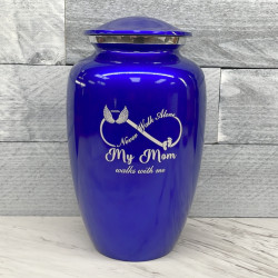 Customer Gallery - My Mom Walks With Me Cremation Urn - Midnight Blue