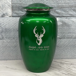 Customer Gallery - Deer Bust Cremation Urn - Shamrock Green