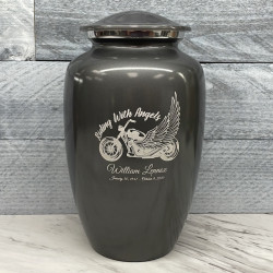 Customer Gallery - Riding with Angels Motorcycle Cremation Urn - Gunmetal Gray