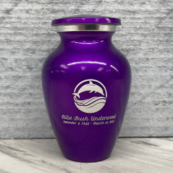 Customer Gallery - Dolphin Keepsake Urn - Purple Luster