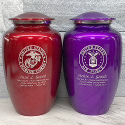 Customer Gallery - Air Force Cremation Urn - Purple Luster