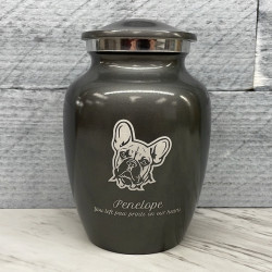 Customer Gallery - Small French Bulldog Dog Cremation Urn - Gunmetal Gray