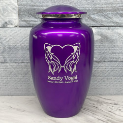 Customer Gallery - Angel Heart Cremation Urn - Purple Luster