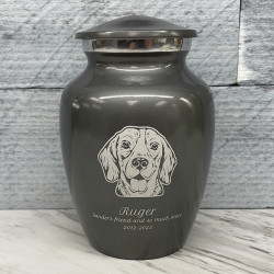 Customer Gallery - Small Beagle Dog Cremation Urn - Gunmetal Gray