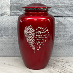 Customer Gallery - Heart Is In Heaven Cremation Urn - Ruby Red