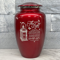 Customer Gallery - Keep the Light On Cremation Urn - Ruby Red