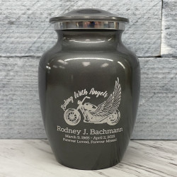 Customer Gallery - Riding with Angels Motorcycle Sharing Urn - Gunmetal Gray