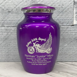 Customer Gallery - Riding with Angels Motorcycle Sharing Urn - Purple Luster