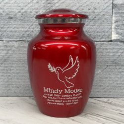Customer Gallery - Peace Dove Sharing Urn - Ruby Red