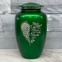 Customer Gallery - Your Wings Were Ready Cremation Urn - Shamrock Green