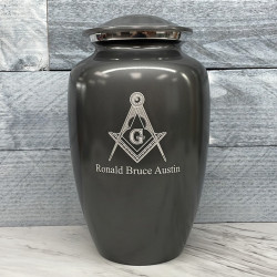 Customer Gallery - Masonic Cremation Urn - Gunmetal Gray
