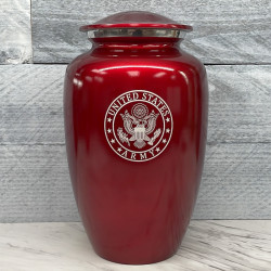 Customer Gallery - Army Cremation Urn - Ruby Red