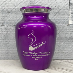 Customer Gallery - Marijuana Joint Sharing Urn - Purple Luster