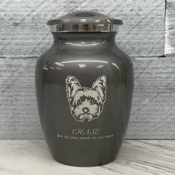 Customer Gallery - Yorkshire Terrier Dog Cremation Urn - Gunmetal Gray