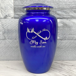 Customer Gallery - My Son Walks With Me Cremation Urn - Midnight Blue