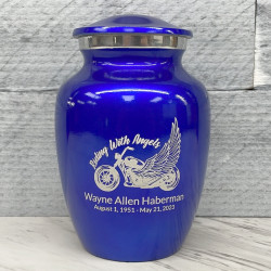 Customer Gallery - Riding with Angels Motorcycle Sharing Urn - Midnight Blue