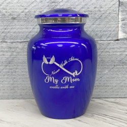 Customer Gallery - My Mom Walks With Me Sharing Urn - Midnight Blue