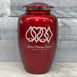 Customer Gallery - Card Suits Cremation Urn - Ruby Red